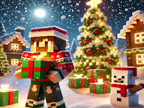 Gêm Jig-so Nadolig Minecraft  ar-lein