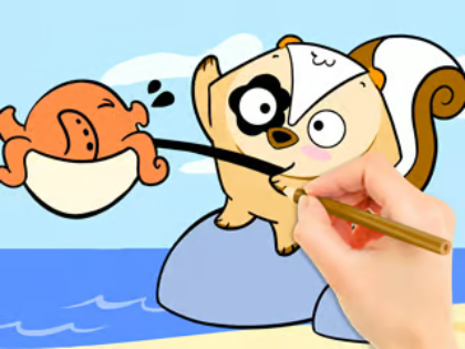Gêm Llyfr Lliwio: Fishing Surprise  ar-lein