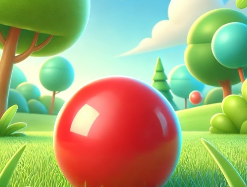Gêm Rhedwr Pêl Goch 3D  ar-lein