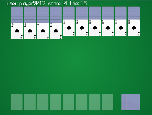 Gêm Spider Solitaire Fersiwn Clasurol  ar-lein