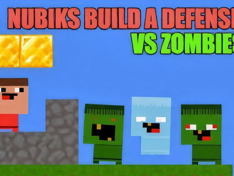 Gêm Mae Nubiks yn Adeiladu Amddiffyniad yn erbyn Zombies  ar-lein