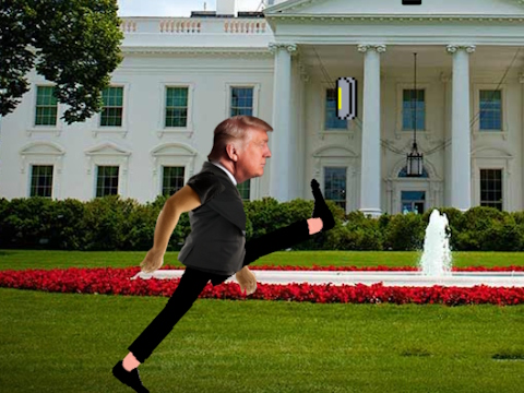 Gêm Her Cerdded Trump Wobble  ar-lein