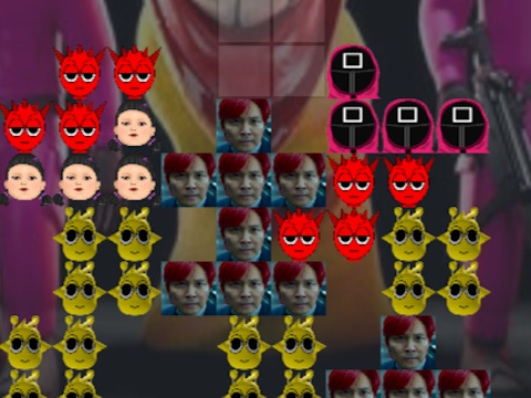 Gêm Squid Gêm X Sprunki Tetris  ar-lein