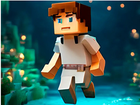 Gêm Noobik Parkour mewn Ogof!  ar-lein