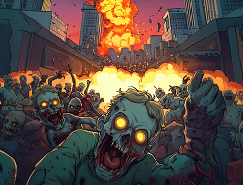 Gêm Gwarchae Zombie. io  ar-lein