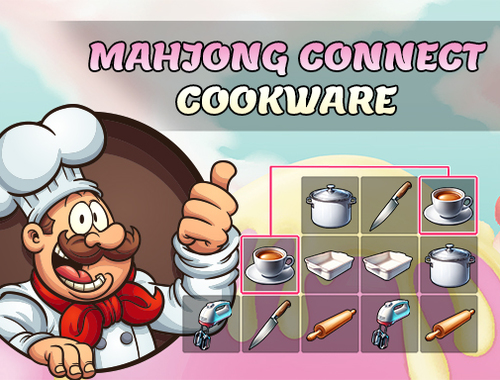 Gêm Mahjong Connect Cookware ar-lein