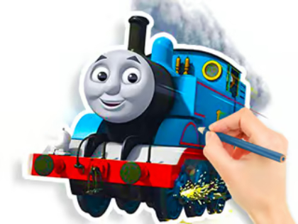 Gêm Llyfr Lliwio: Thomas  ar-lein