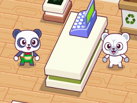 Gêm Efelychydd siop panda  ar-lein