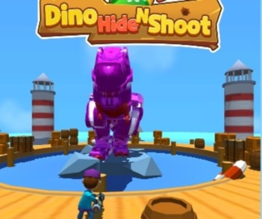 Gêm Dino Hide N Saethu  ar-lein