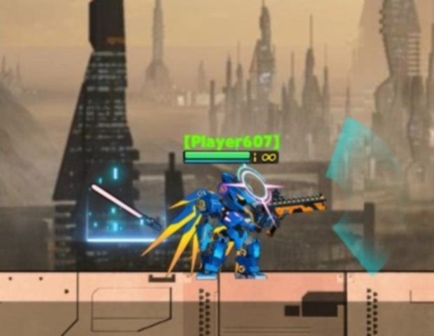 Gêm Mae robotiaid rhyfel yn brwydro arena mech  ar-lein
