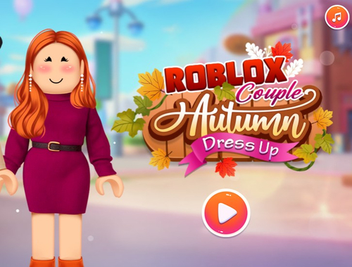 Gêm Cwpl roblox hydref yn gwisgo i fyny  ar-lein