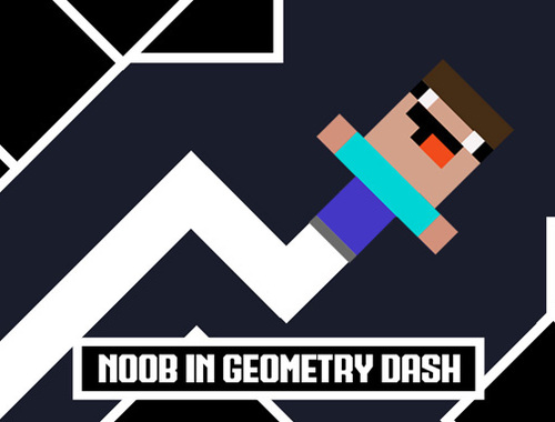Gêm Noob mewn geometreg dash  ar-lein