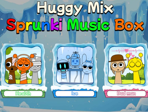 Gêm Blwch cerddoriaeth spunki cymysgedd huggy  ar-lein