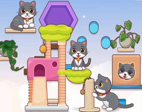 Gêm Addurn fy: Wal Kitty  ar-lein
