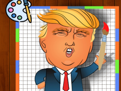 Gêm Amser Lliwio Trump  ar-lein