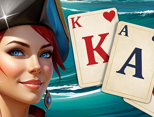 Gêm Ynys Trysor Solitaire Klondike  ar-lein