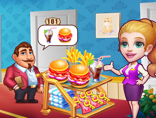 Gêm Tycoon twymyn gwesty  ar-lein