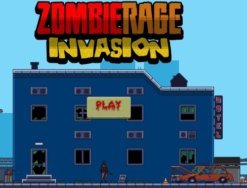 Gêm Goresgyniad cynddaredd zombie  ar-lein