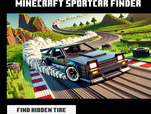 Gêm Darganfyddwr Sportcar Minecraft  ar-lein