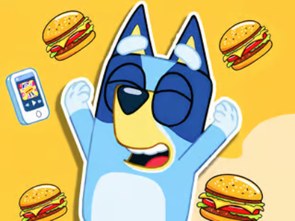 Gêm Pos Jig -so: Burger Dog Bluey  ar-lein