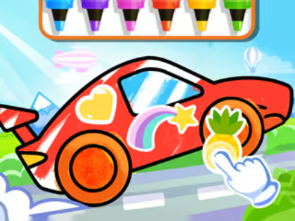 Gêm Llyfr Lliwio: Car Rasio  ar-lein