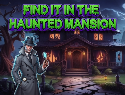 Gêm Dod o hyd iddo yn y Plasty Haunted  ar-lein