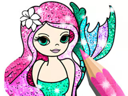 Gêm Llyfr Lliwio: Little Mermaid  ar-lein