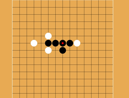 Gêm Gomoku pum carreg yn olynol  ar-lein