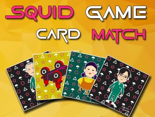 Gêm Gêm Cerdyn Cof Gêm Squid  ar-lein