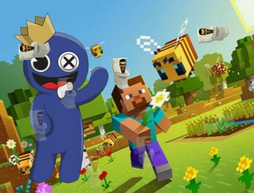 Gêm Ffrindiau enfys minecraft cudd skibidi  ar-lein