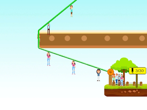 Gêm Mae pobl zipline yn achub  ar-lein