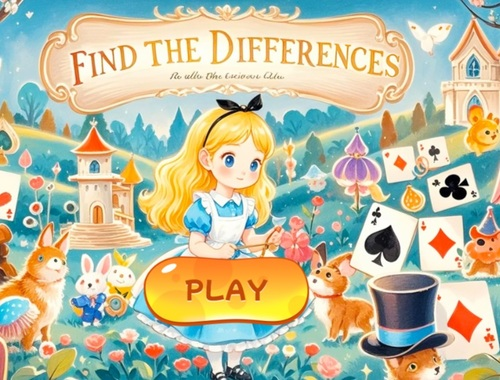 Gêm Dewch o hyd i'r gwahaniaethau: Alice in Wonderland  ar-lein