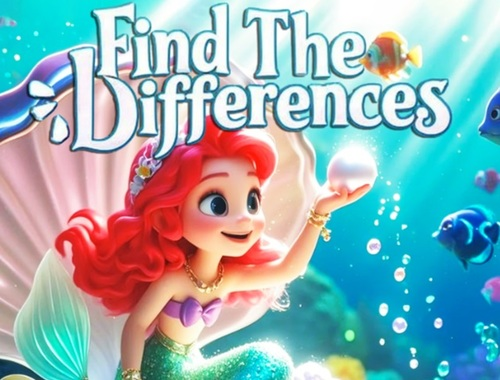 Gêm Dewch o hyd i'r gwahaniaethau: Little Mermaid  ar-lein