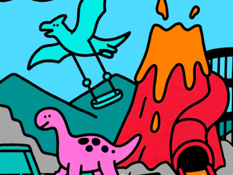 Gêm Lliw yn ôl Parc Dino Code  ar-lein