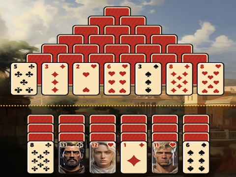 Gêm Rhufain Hynafol Pyramid Solitaire  ar-lein