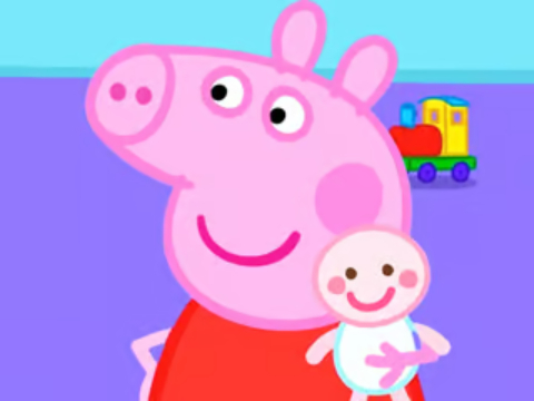 Gêm Pos Jig -so: Babi newydd Peppa Pig  ar-lein