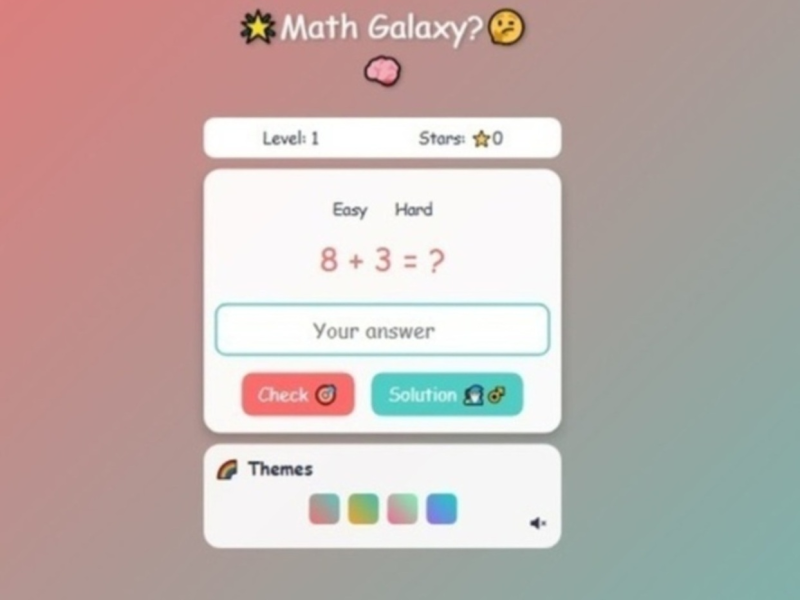 Gêm Galaxy Math  ar-lein