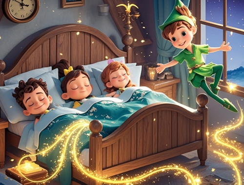 Gêm Dewch o hyd i'r gwahaniaethau: Peter Pan  ar-lein