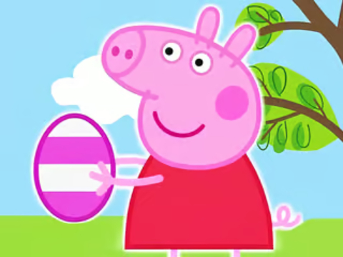 Gêm Pos jig -so: wyau peppa mochyn pasg  ar-lein