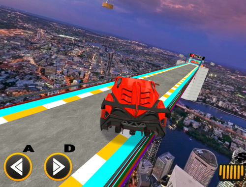 Gêm Gemau rasio ceir mega rampiau 3d  ar-lein