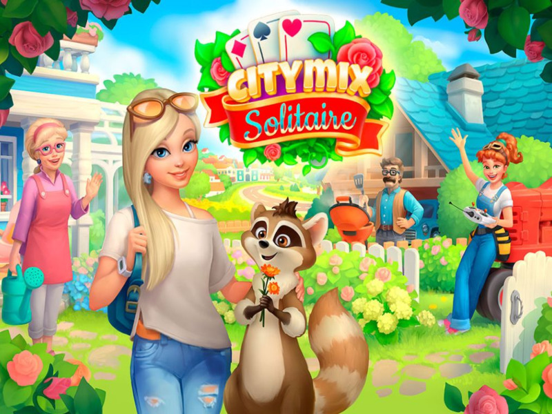 Gêm Solitaire cymysgedd dinas ar-lein