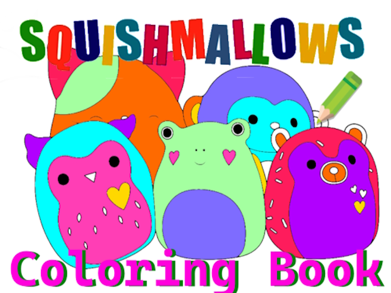 Gêm Llyfr lliwio squishmallow ar-lein