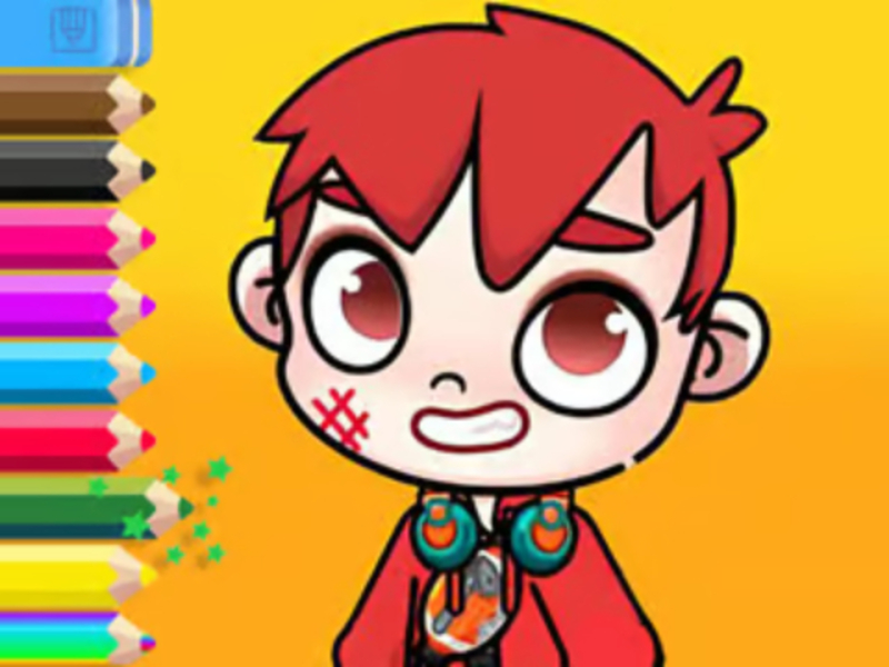 Gêm Llyfr Lliwio: Avatar World Schoolboy ar-lein