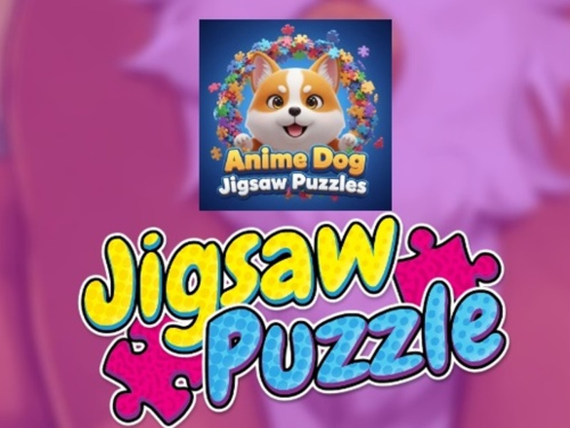 Gêm Posau jig-so cŵn anime ar-lein