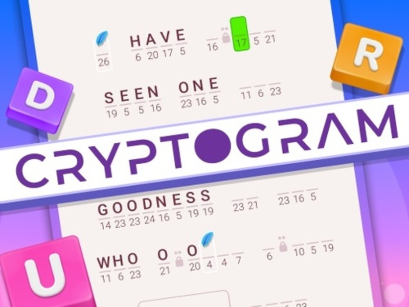 Gêm Cryptogram: Pos ymennydd geiriau ar-lein