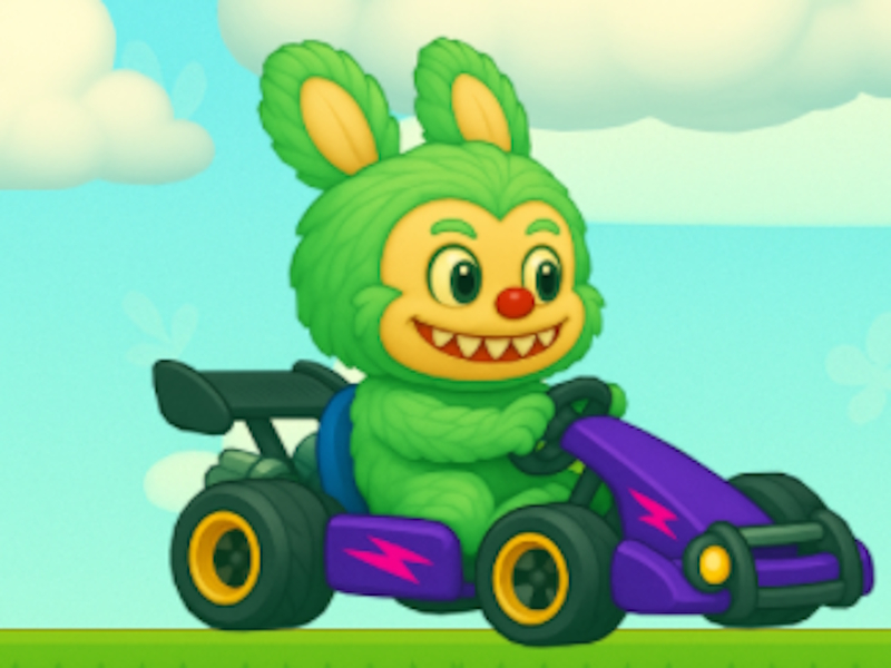 Gêm Labubu Gokart ar-lein