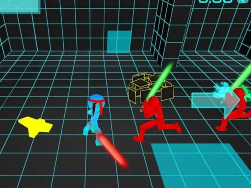 Gêm Ymladd Cleddyf Neon Stickman ar-lein