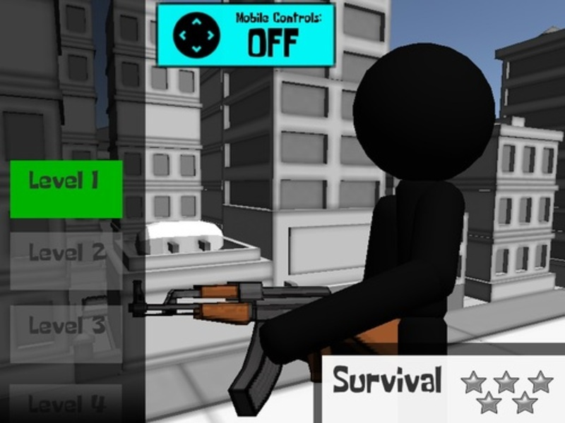 Gêm Saethwr gwn stickman 3d ar-lein