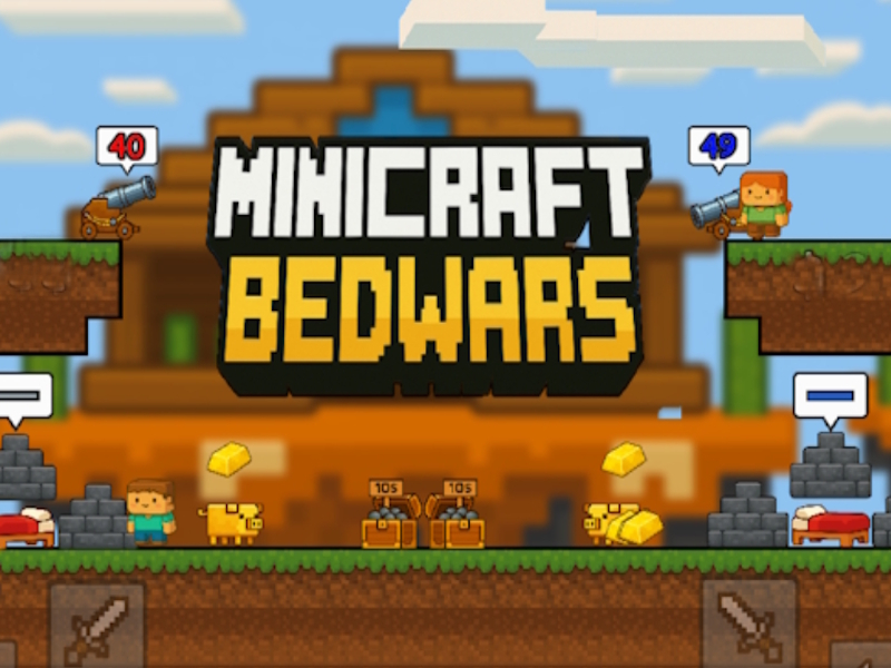 Gêm Bedwars Minecraft ar-lein