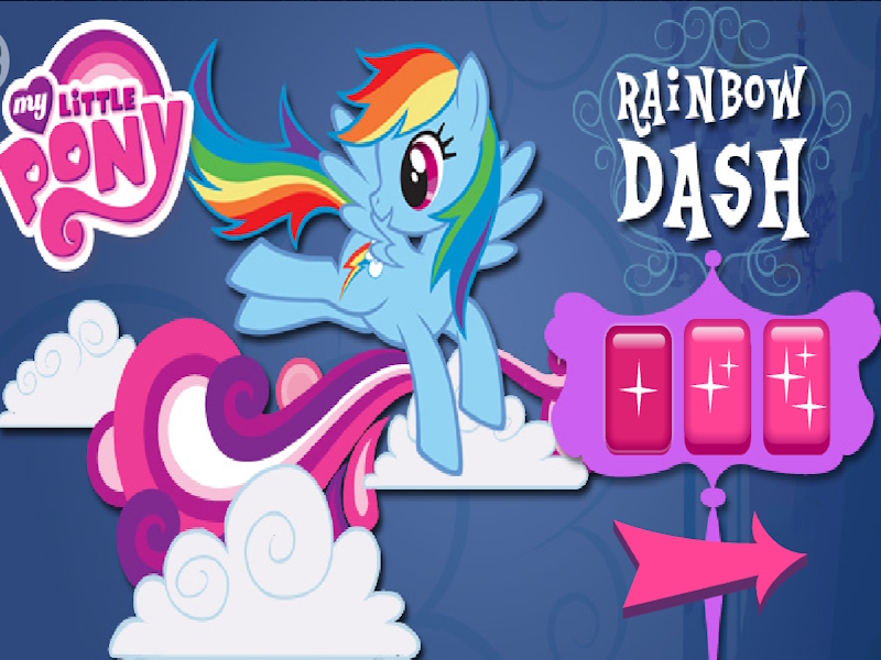 Gêm Bwmp Cwmwl Rainbow Dash ar-lein